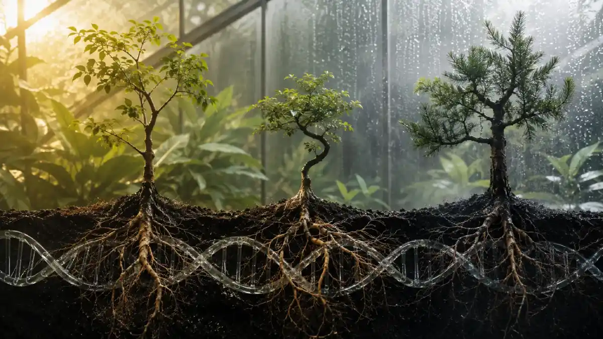 A branching path emerging from a DNA sequence